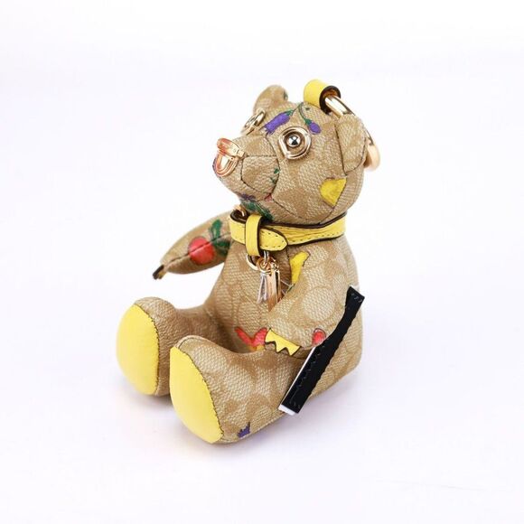 NWT Coach Signature Dreamy Veggie 3D Bear Plush Keychain Bag Charm - Picture 5 of 6
